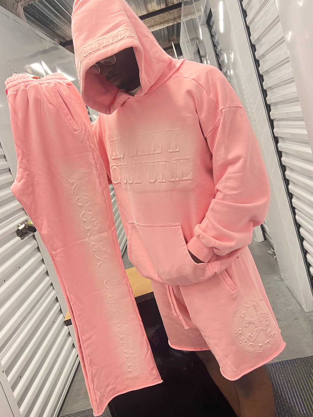 kockeyculture frenchie track suit hoodie-short- sweats set