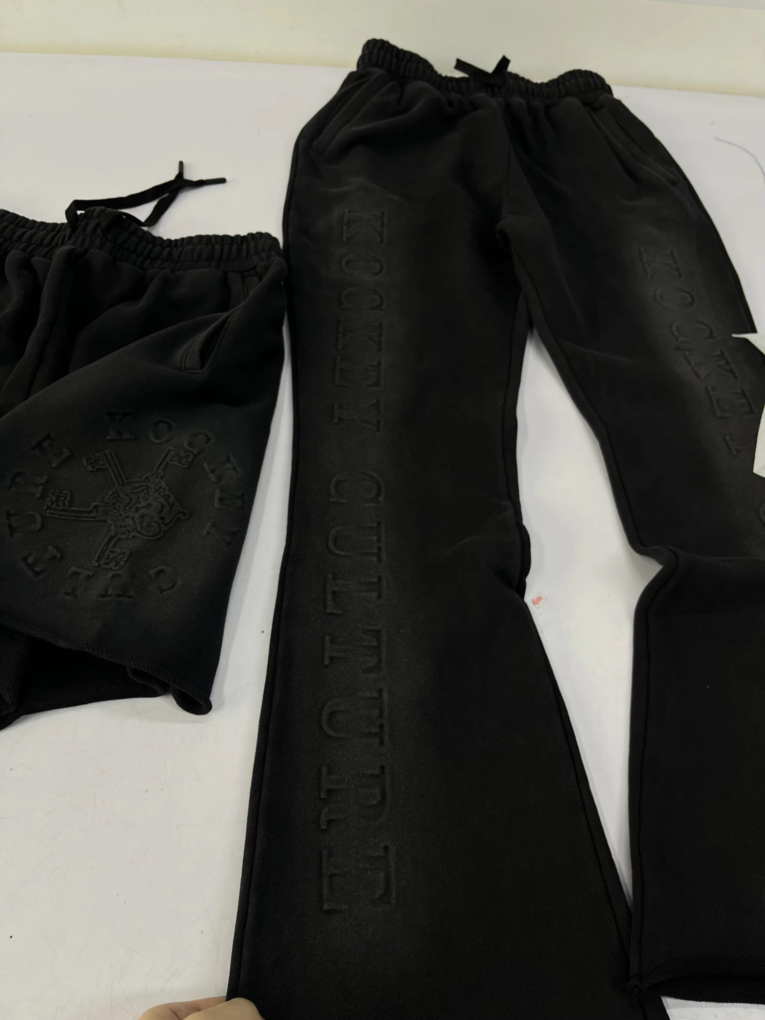 kockeyculture black full track suit. Hoodie-shorts-sweats - The Kockey Drip